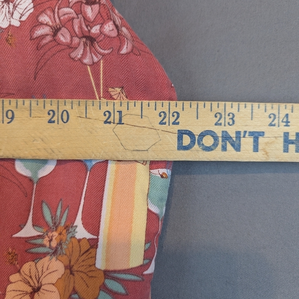 Caribbean Medium Silk/Cotton Blend Hawaiian Button Down Shirt Ukulele Margaritas - Picture 10 of 10